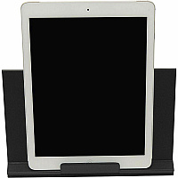 Dacasso Classic Leather Tablet Stand Velveteen, Top Grain Leather, Felt, Leather - Black - 1 Each (A1050)