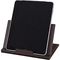 Dacasso Classic Leather Tablet Stand Velveteen, Top Grain Leather, Felt, Leather - Chocolate Brown - 1 Each (A3450)