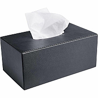 Dacasso Leatherette Tissue Box Cover Leatherette, Faux Leather - 1 Each (A1377)