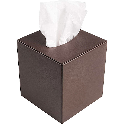 Dacasso Leatherette Tissue Box Cover Leatherette, Velveteen, Felt - 1 Each (A3337)