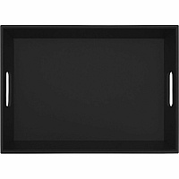 Dacasso Leatherette Serving Tray Serving, Storing - Black - Leatherette Body - 1 Each (A1333)