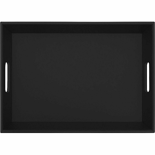 Dacasso Leatherette Serving Tray Serving, Storing - Black - Leatherette Body - 1 Each (A1333)