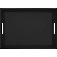 Dacasso Leather Serving Tray Serving - Black - Leather Body - 1 Each (A1033)