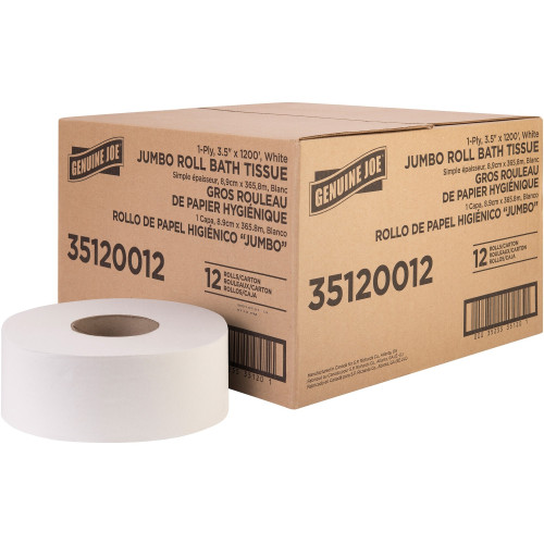 Genuine Joe 1-ply Jumbo Roll Bath Tissue (35120012)