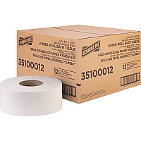 Genuine Joe&reg; Jumbo Jr Dispenser Toilet Paper, 2-Ply, 1000 ft, 12 Rolls/Carton (GJO35100012)