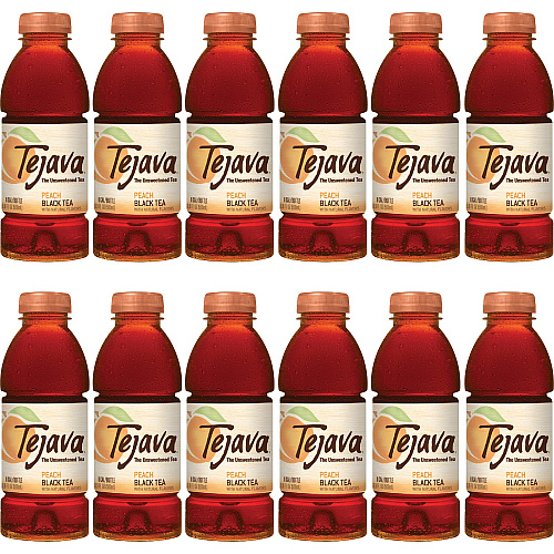 Tejava Peach Black Tea Bottle GMO Free - 12 / Carton (40132)