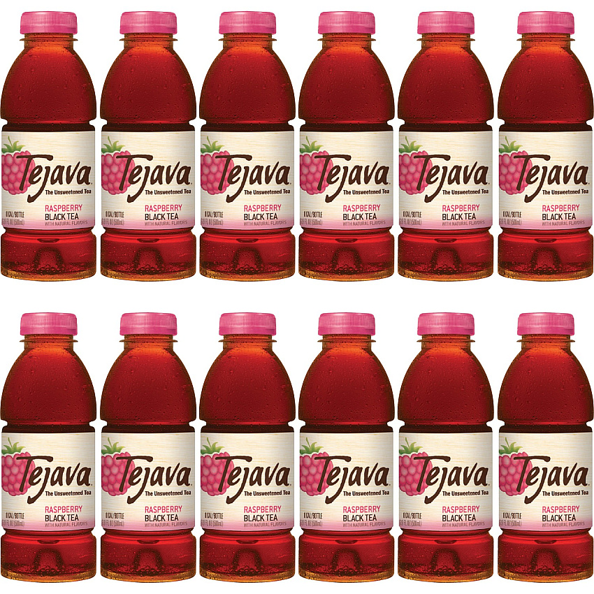 Tejava Raspberry Black Tea Bottle GMO Free - 12 / Carton (40160)