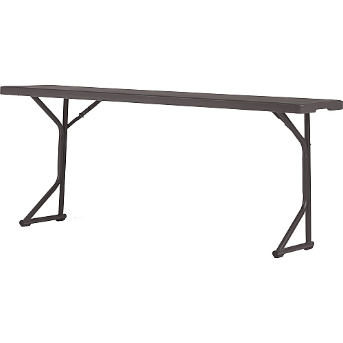 Cosco Zown Classic 72" Blow Mold Training Table Curved Base - 500 lb Capacity - 18" Table Top Length x 72" Table Top Width - Gray - High-density Polyethylene (HDPE), Resin - 1 Each (60516SGY1E)