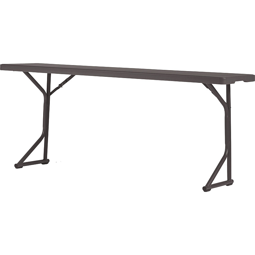 Cosco Zown Classic 72" Blow Mold Training Table Curved Base - 500 lb Capacity - 18" Table Top Length x 72" Table Top Width - Gray - High-density Polyethylene (HDPE), Resin - 1 Each (60516SGY1E)