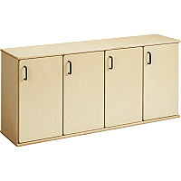 Jonti-Craft Young Time 4-Section Stackable Locker 48.5" Width x 12" Depth x 21.5" Height - Stackable, Locking Door, Comfortable, Rounded Edge, Durable, Laminated, Moisture Resistant, Recessed - Baltic - Assembly Required - 1 Each (7107YT)