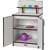 Rainbow Accents Culinary Creations Kitchen Cupboard - Black 1 Each - Black, Gray, Chrome - Wood (2407JCWW180)