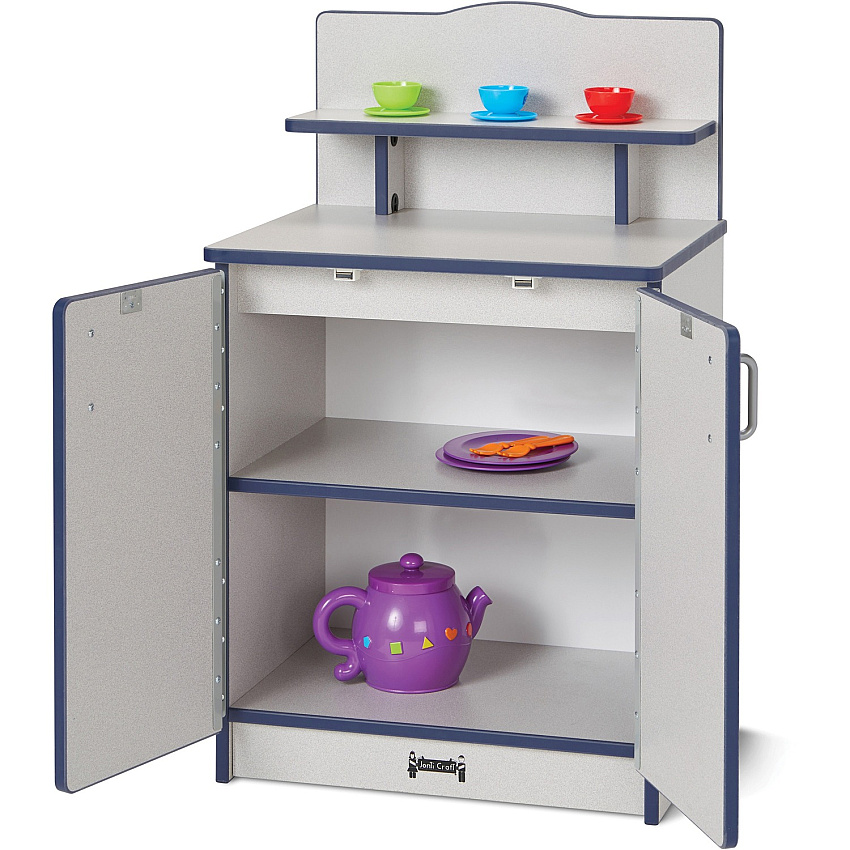 Rainbow Accents Culinary Creations Kitchen Cupboard - Navy 1 Each - Navy, Gray, Chrome - Wood (2407JCWW112)
