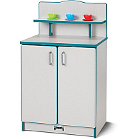 Rainbow Accents Culinary Creations Kitchen Cupboard - Teal 1 Each - Teal, Gray, Chrome - Wood (2407JCWW005)