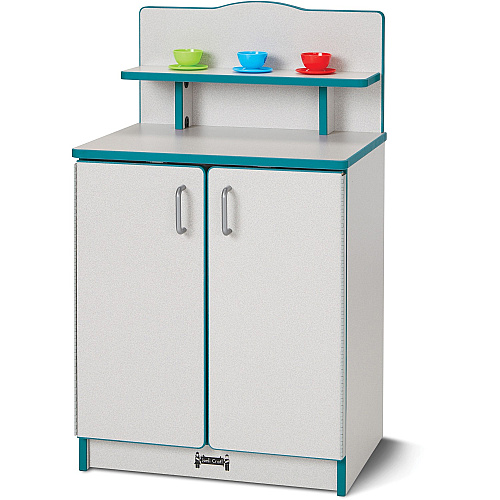 Rainbow Accents Culinary Creations Kitchen Cupboard - Teal 1 Each - Teal, Gray, Chrome - Wood (2407JCWW005)
