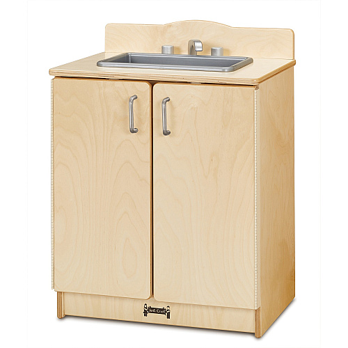 Rainbow Accents Culinary Creations Play Kitchen Sink 1 Each - Woodgrain, Chrome - Wood (2408JC)
