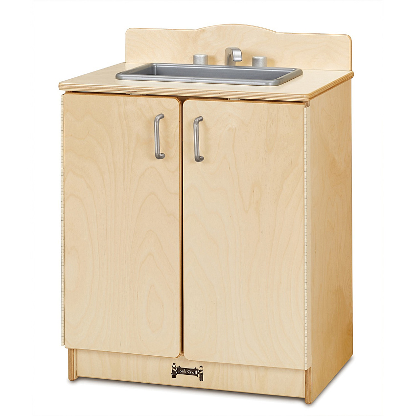 Rainbow Accents Culinary Creations Play Kitchen Sink 1 Each - Woodgrain, Chrome - Wood (2408JC)