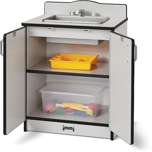 Rainbow Accents Culinary Creations Kitchen Sink - Black 1 Each - Black, Gray, Chrome - Wood (2408JCWW180)