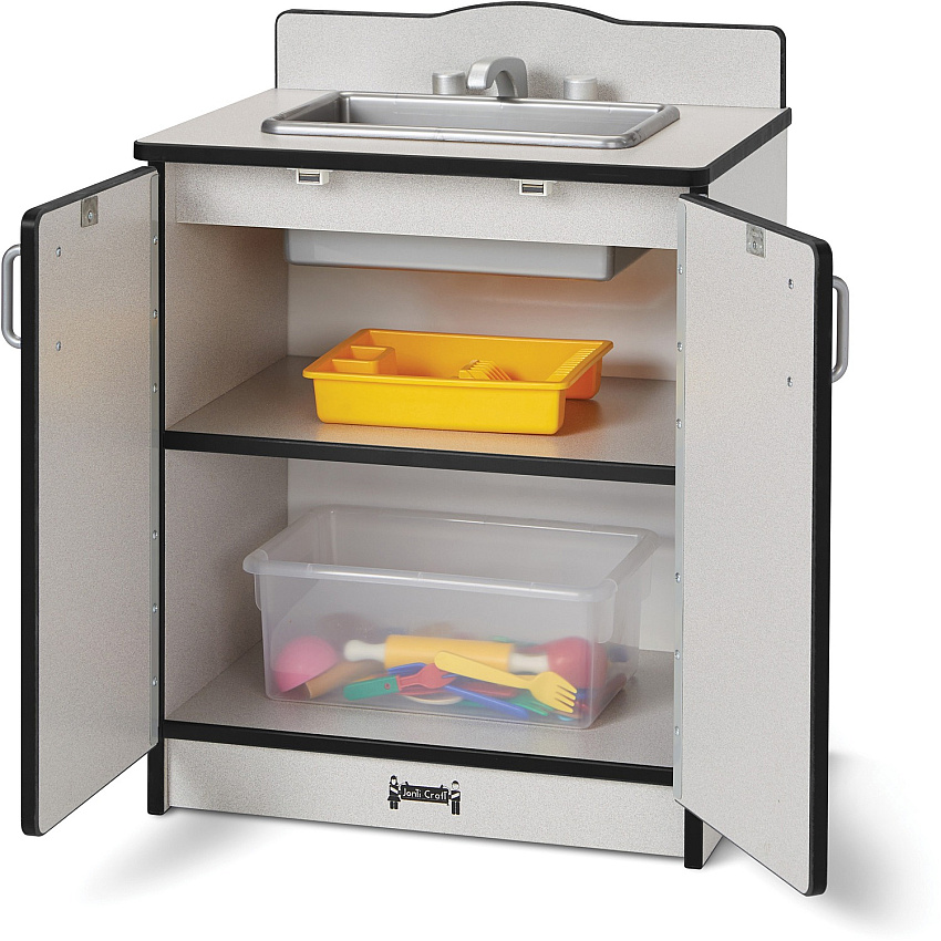 Rainbow Accents Culinary Creations Kitchen Sink - Black 1 Each - Black, Gray, Chrome - Wood (2408JCWW180)