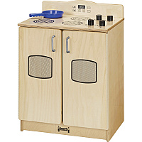 Rainbow Accents Culinary Creations Play Kitchen Stove 1 Each - Woodgrain, Chrome - Wood (2409JC)