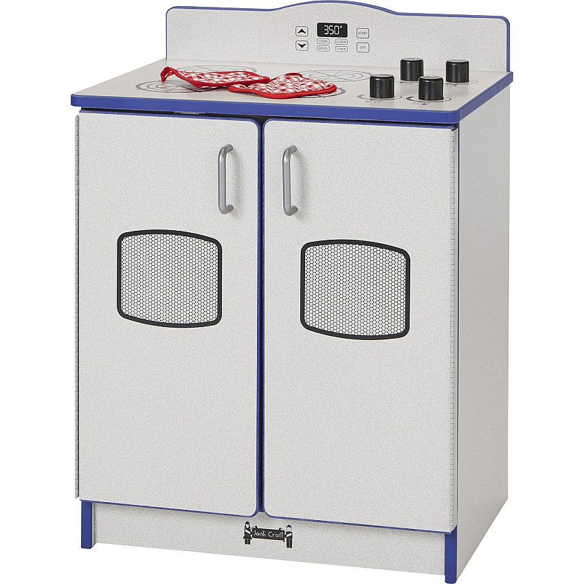 Rainbow Accents Culinary Creations Kitchen Stove - Blue 1 Each - Blue, Gray, Chrome - Wood (2409JCWW003)