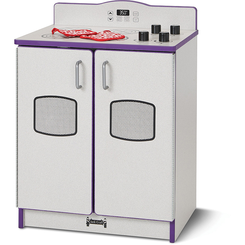 Rainbow Accents Culinary Creations Kitchen Stove - Purple 1 Each - Purple, Gray, Chrome - Wood (2409JCWW004)
