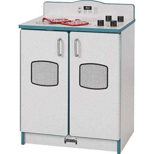 Rainbow Accents Culinary Creations Kitchen Stove - Teal 1 Each - Teal, Gray, Chrome - Wood (2409JCWW005)