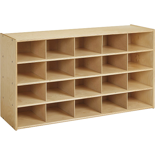 young Time Cubbie Storage Unit 20 Compartment(s) - 26.50" Height x 48" Width x 15" Depth - Rounded Corner, Eco-friendly, UV Resistant, Durable, Easy to Clean, Moisture Resistant - Baltic - Hardboard, Laminate - 1 Each (7040YT)