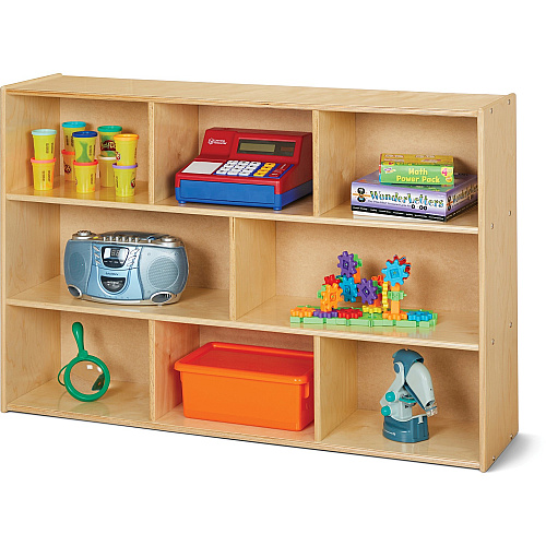 young Time 3-Shelf Storage Unit 8 Compartment(s) - 3 Shelf(ves) - 31.50" Height x 48" Width x 12" Depth - Rounded Corner, Eco-friendly, UV Resistant, Durable, Easy to Clean, Moisture Resistant - Baltic - Hardboard, Laminate - 1 Each (7020YT)