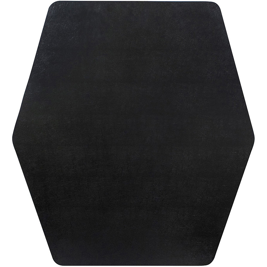 ES ROBBINS Game Zone Chair Mat Medium Pile Carpet, Hard Floor - 46" Length x 42" Width - Hexagon - Vinyl - Black - 1 Each (121562)