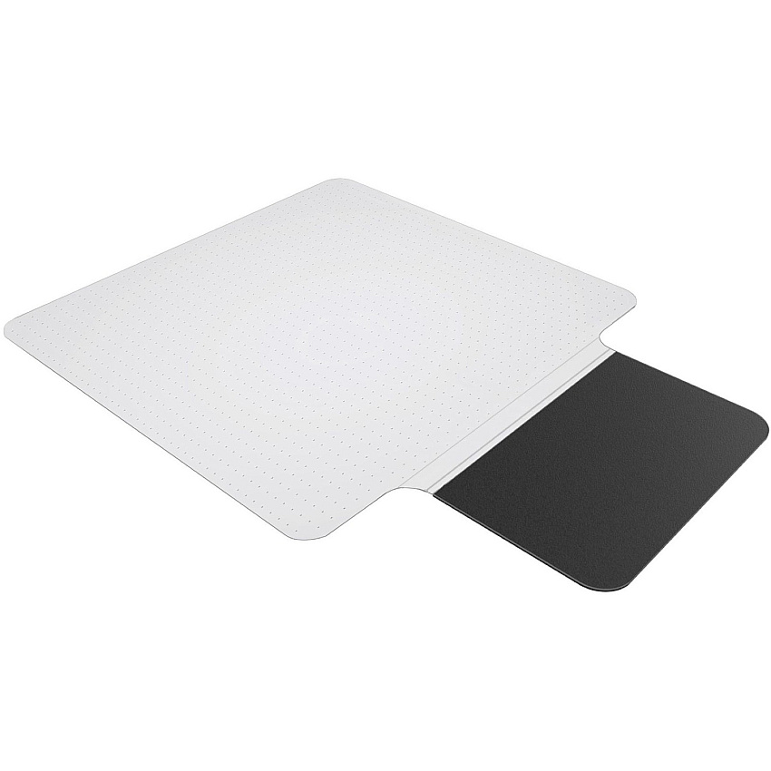 ES ROBBINS Sit or Stand Mat with Lip Pile Carpet - 53" Length x 36" Width - Lip Size 18" Length x 20" Width - Rectangular - Vinyl, Foam - Clear - 1 Each (184619)