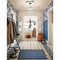 Floortex Doortex&reg; Advantagemat Blue Door Mat - 36" x 60" 60" Length x 36" Width x 0.250" Depth - Rectangular - Polypropylene, Vinyl - Blue - 1 Each - TAA Compliant (FR49150DCBLV)