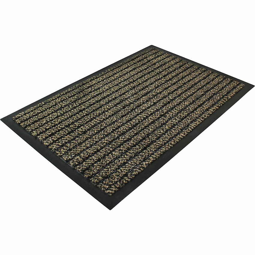 Floortex Doortex&reg; Ultimat Brown Door Mat - 24" x 32" 32" Length x 24" Width x 0.250" Depth x 0.250" Thickness - Rectangular - Polypropylene, Fiber, Vinyl - Brown - 1 Each - TAA Compliant (FR42432ULTBR)