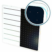 Floortex Viztex&reg; Glacier White & Black Plan & Grid Glass Dry-Erase Board - 14" x 14" 14" (1.2 ft) Width x 14" (1.2 ft) Height - White Tempered Glass Surface - Square - Magnetic - Magnetic, Smooth Writing, Ghost Resistant, Stain Resistant (FCVGM1414WP)