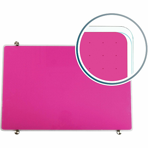 Floortex Viztex&reg; Glacier Violet Multi-Purpose Grid Glass Dry-Erase Board 24" x 36" 24" (2 ft) Width x 36" (3 ft) Height - Violet Tempered Glass Surface - Rectangle - Magnetic - Magnetic, Smooth Writing, Ghost Resistant, Stain Resistant,  (FCVGM2436VG)