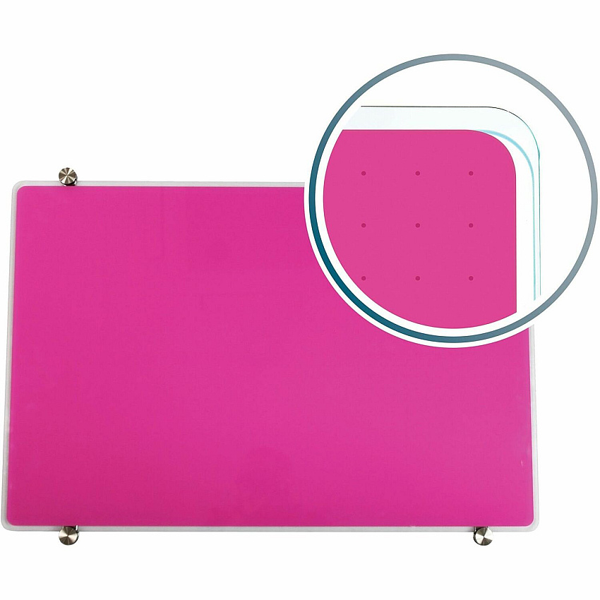 Floortex Viztex&reg; Glacier Violet Multi-Purpose Grid Glass Dry-Erase Board 24" x 36" 24" (2 ft) Width x 36" (3 ft) Height - Violet Tempered Glass Surface - Rectangle - Magnetic - Magnetic, Smooth Writing, Ghost Resistant, Stain Resistant,  (FCVGM2436VG)