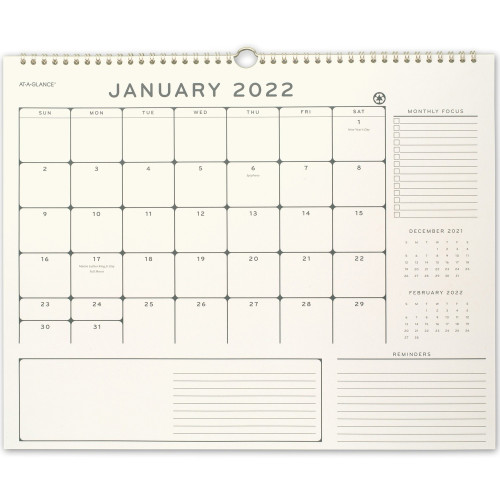 At-A-Glance Elevation Eco Monthly Wall Calendar (PM758R28)