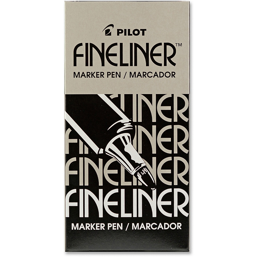 Pilot Fineliner Markers 0.7 mm Fine Pen Point - Black Ink - Black Barrel - Acrylic Fiber Tip - 12 / Box (11002BX)