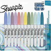 Sharpie Mystic Gems Permanent Markers Fine Marker Point - Multi Ink - 12 / Pack (2136729)
