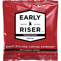 Eight O'Clock Pouch Early Riser Coffee Regular - Pouch - Arabica - 100 / Carton (CCFEOC4R100)
