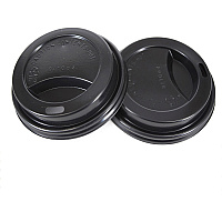 RDI Oval Slot Cup Lids Round - Black - 1000 / Carton (LIDRIP910B)