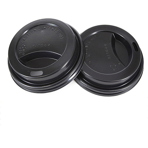 RDI Oval Slot Cup Lids Round - Black - 1000 / Carton (LIDRIP910B)