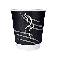 RDI 10 oz Double Wall Hot Paper Cups 10 fl oz - Black - Paper - Hot Drink, Beverage, Coffee, Hot Chocolate, Tea - 600 / Carton (CPDBU10BLK)