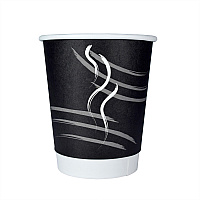 RDI 9 oz Double Wall Hot Paper Cups 9 fl oz - Black - Paper - Hot Drink, Beverage, Coffee, Hot Chocolate, Tea - 900 / Carton (CPDBU9BLK)