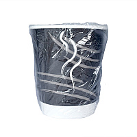 RDI 10 oz Double Wall Wrapped Hot Paper Cups 10 fl oz - Black - Paper - Hot Drink, Beverage, Coffee, Hot Chocolate, Tea - 500 / Carton (CPDBW10BLK)