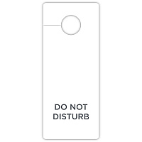 RDI Do-Not-Disturb Hang Sign Print/Message "Do Not Disturb" - 3" Width x 8" Height - Rectangular Shape - Hanging Hole, Printable - White - 100 / Carton (DNDGEN100)
