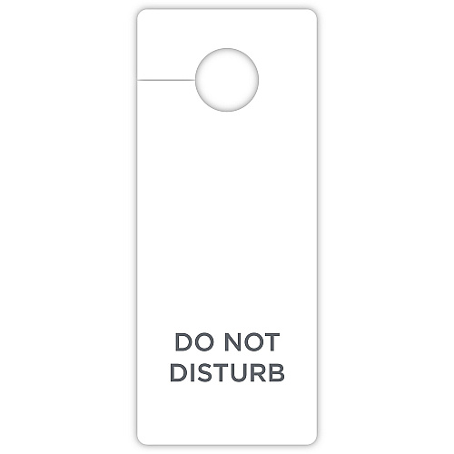 RDI Do-Not-Disturb Hang Sign Print/Message "Do Not Disturb" - 3" Width x 8" Height - Rectangular Shape - Hanging Hole, Printable - White - 100 / Carton (DNDGEN100)
