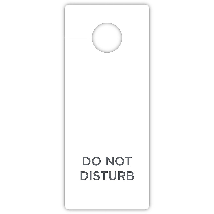 RDI Do-Not-Disturb Hang Sign Print/Message "Do Not Disturb" - 3" Width x 8" Height - Rectangular Shape - Hanging Hole, Printable - White - 100 / Carton (DNDGEN100)