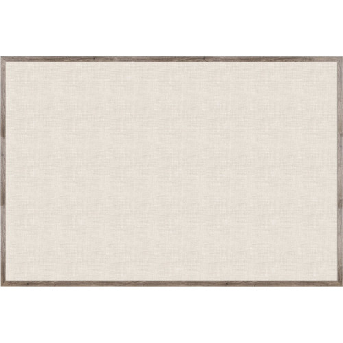 U Brands Linen Bulletin Board, 72" X 48" , Rustic MDF Frame (4897U0001)