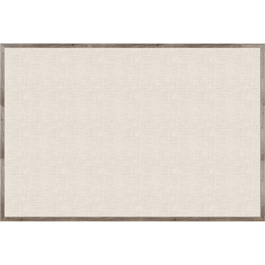 U Brands Linen Bulletin Board, 72" X 47" , Rustic Wood Frame 48" Board Height x 72" Board Width - Tan Linen Surface - Self-healing, Durable, Mounting System, Tackable, Sturdy, Damage Resistant - Rustic Wood Frame - 1 Each (4897U0001)
