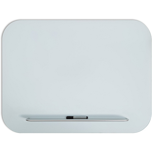U Brands Magnetic White Glass Dry-Erase Board, 47" X 35" 48" (4 ft) Width x 36" (3 ft) Height - White Tempered Glass Surface - Rectangle - Horizontal/Vertical - Magnetic - 1 Each (4849U0001)